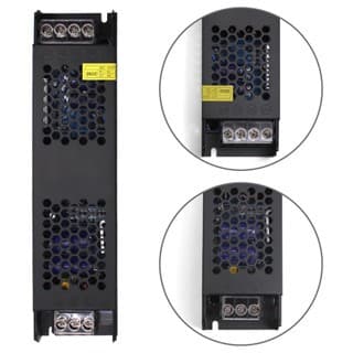 Kit 5 Fonte Slim Chaveada 20a 12v Alumínio Perfil P/ Fita Led