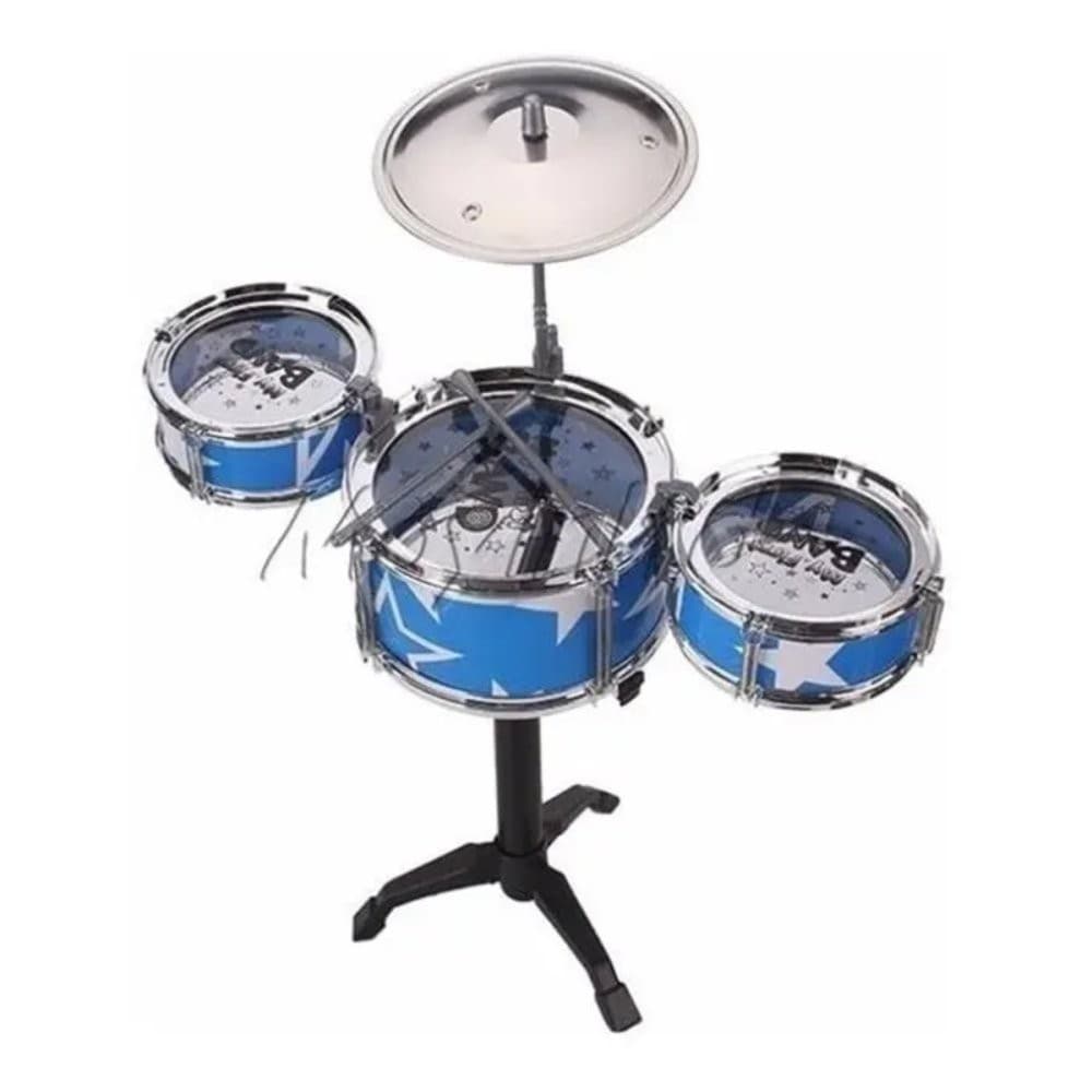 Mini Bateria Musical Infantil Instrumento Brinquedo Cores Sortidas