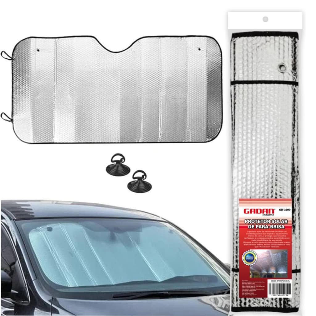 Protetor Solar Para-brisa Painel De Carro Quebra Sol Universal com Ventosa
