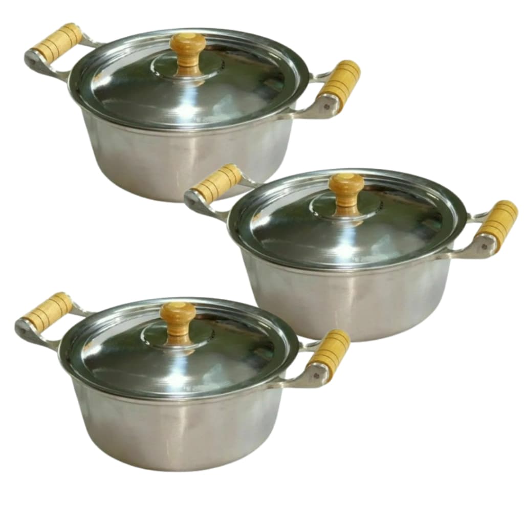 Jogo de panela Aluminio Fundido Batido Super Resistente.