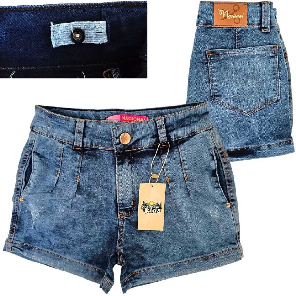shorts jeans feminina infantil  bermuda feminina  jeans   bermuda menina  de elastico  juvenil shorts menina