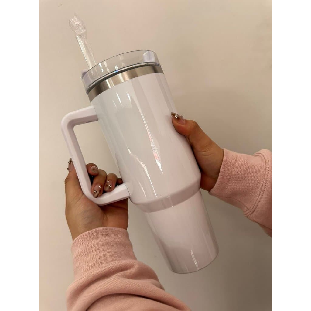 Copo garrafa Térmica Inox 1200ml Parede Dupla tampa Canudo Premium
