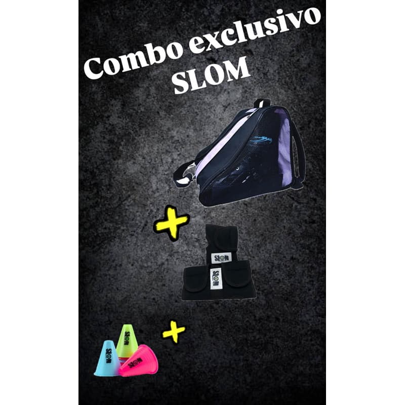 Mochila para patins inline mais kit cones