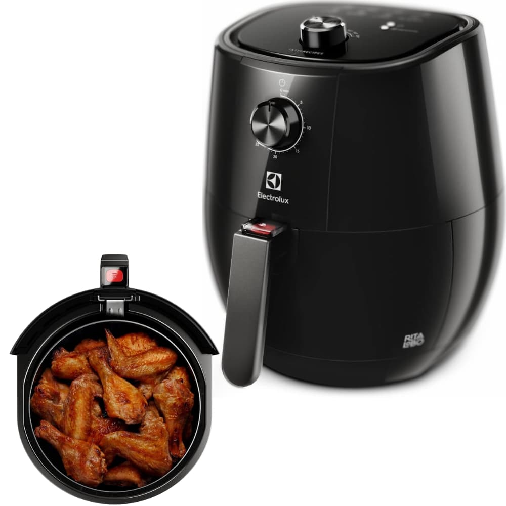 Fritadeira elétrica sem óleo Air Fryer Electrolux Efficient EAF10 por Rita Lobo 3,2L 1400W