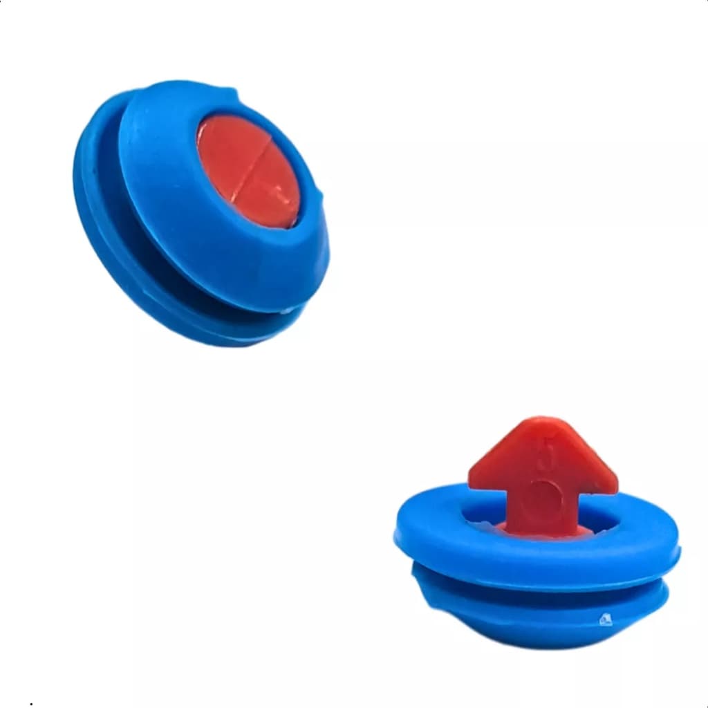kit 2 unidades válvula de segurança silicone cor azul