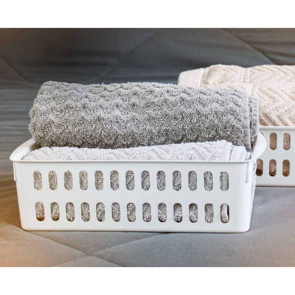 Kit 2 Cesto Organizador 24,5x15x10,5 4 Litros Multiuso Cores Cozinha Banheiro Quarto Maquiagens