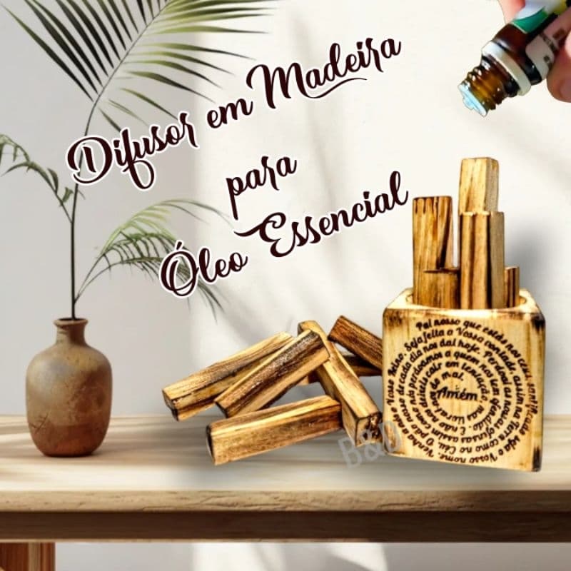Aromatizador Difusor de Aromas de Madeira para Óleo Essencial Decoração Aromaterapia. LANÇAMENTO ENVIO IMEDIATO