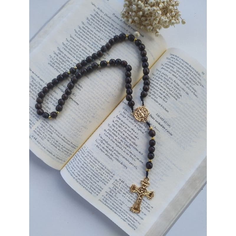 Terço católico de São Bento, terço religioso para oração, fé, proteção, e devoção