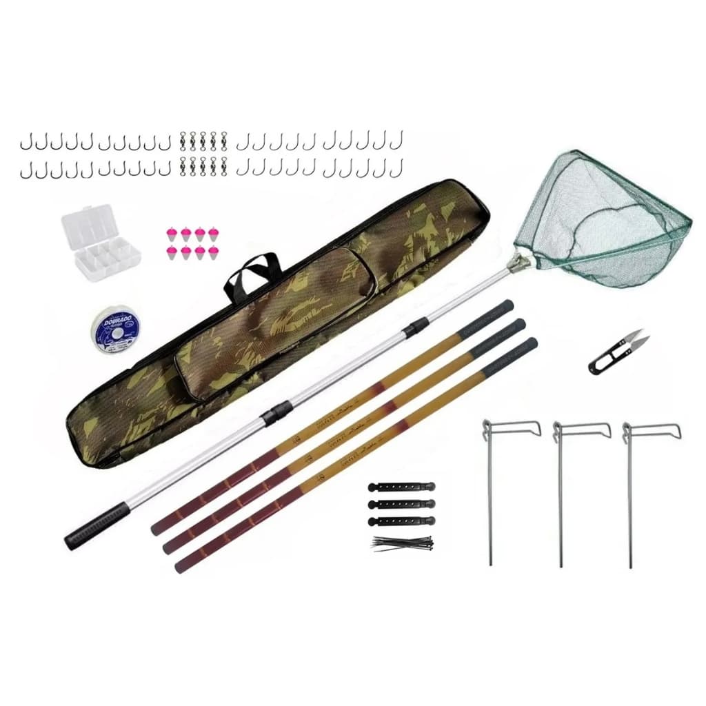 Kit C/ 3 Varas Telescópicas 41% Carbono Ideal P/ Pesca de Tilápia Pesqueiro