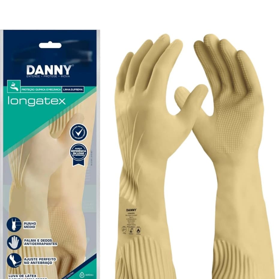 Kit 6 Prs Luva Latex Danny Longatex Da 2020 CA 9567