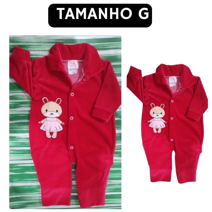 Macacão Feminino  Bebê Tamanho G Vermelho