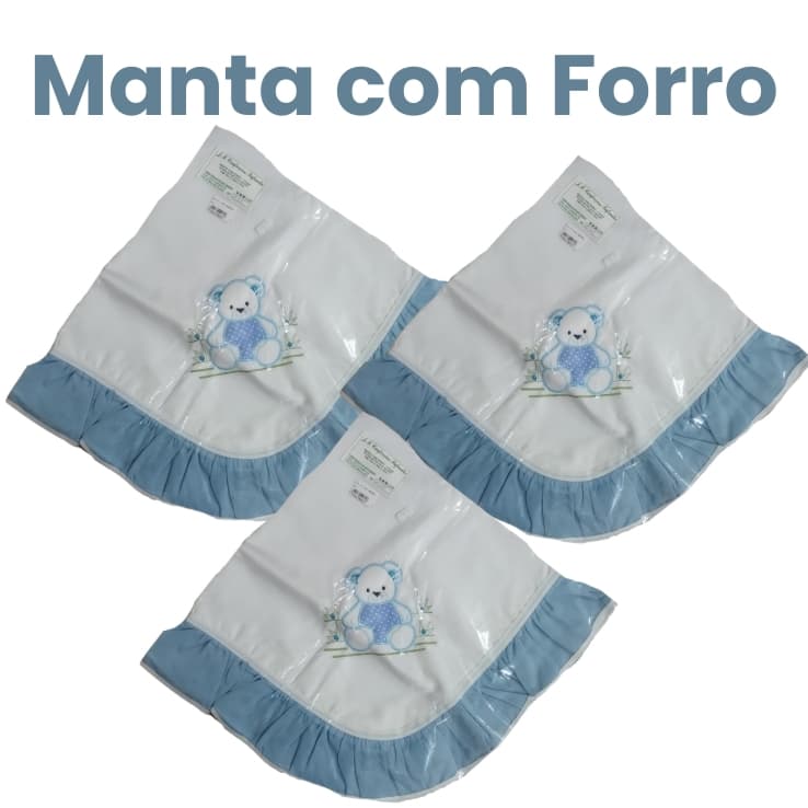 Manta com Forro para Bebê - JF Confecções Infantis