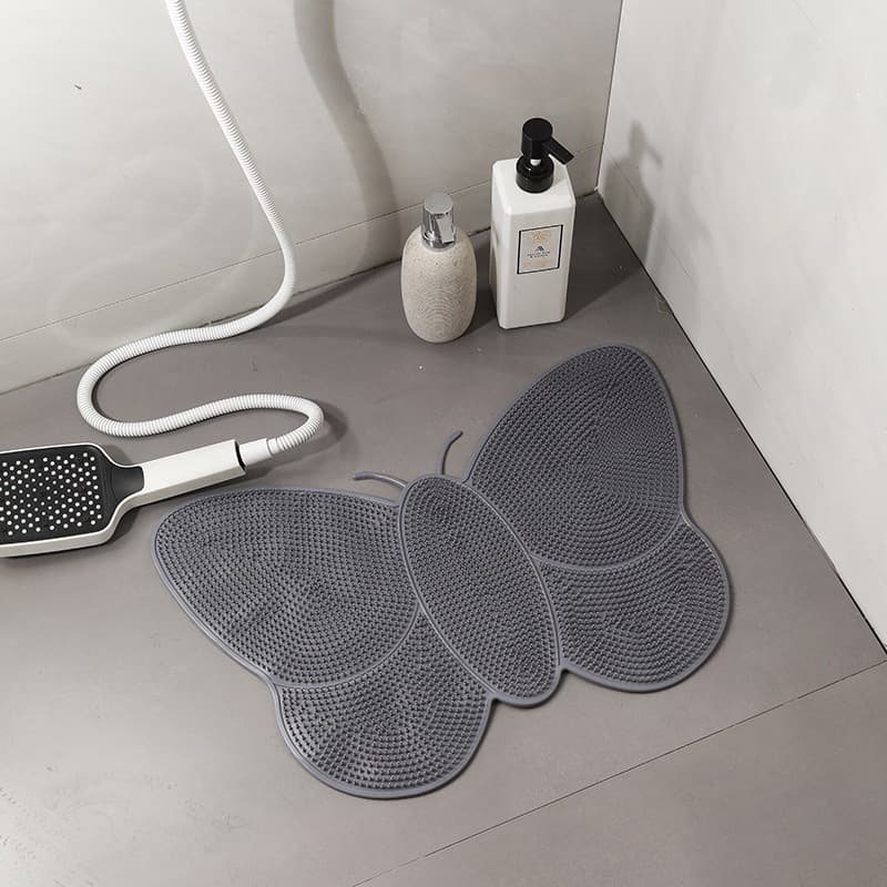 Tapete Para Box Cilicone Retangular Massagem Pés Relaxante Banheiro Antiderrapante Com Ventosa