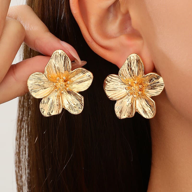 Brinco da Moda Com Pingente De  Flor Grande / Charme Retrô / Exagerada /  Festa / Casamento