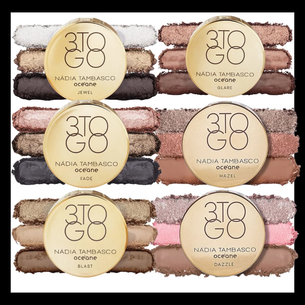 Trio de Sombras Nádia Tambasco By Océane - 3 To Go Palette 7,8g