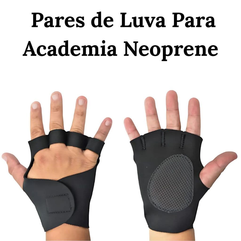 Luva para Musculação (900502) Academia Ginástica em Neoprene Confortável