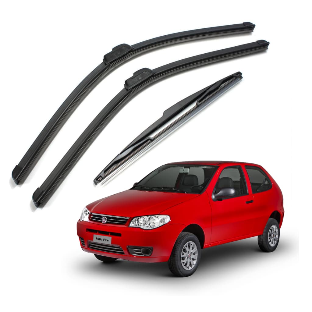 Par Palhetas Limpador Parabrisa Silicone Chuva Fiat Palio 1996 a 2011