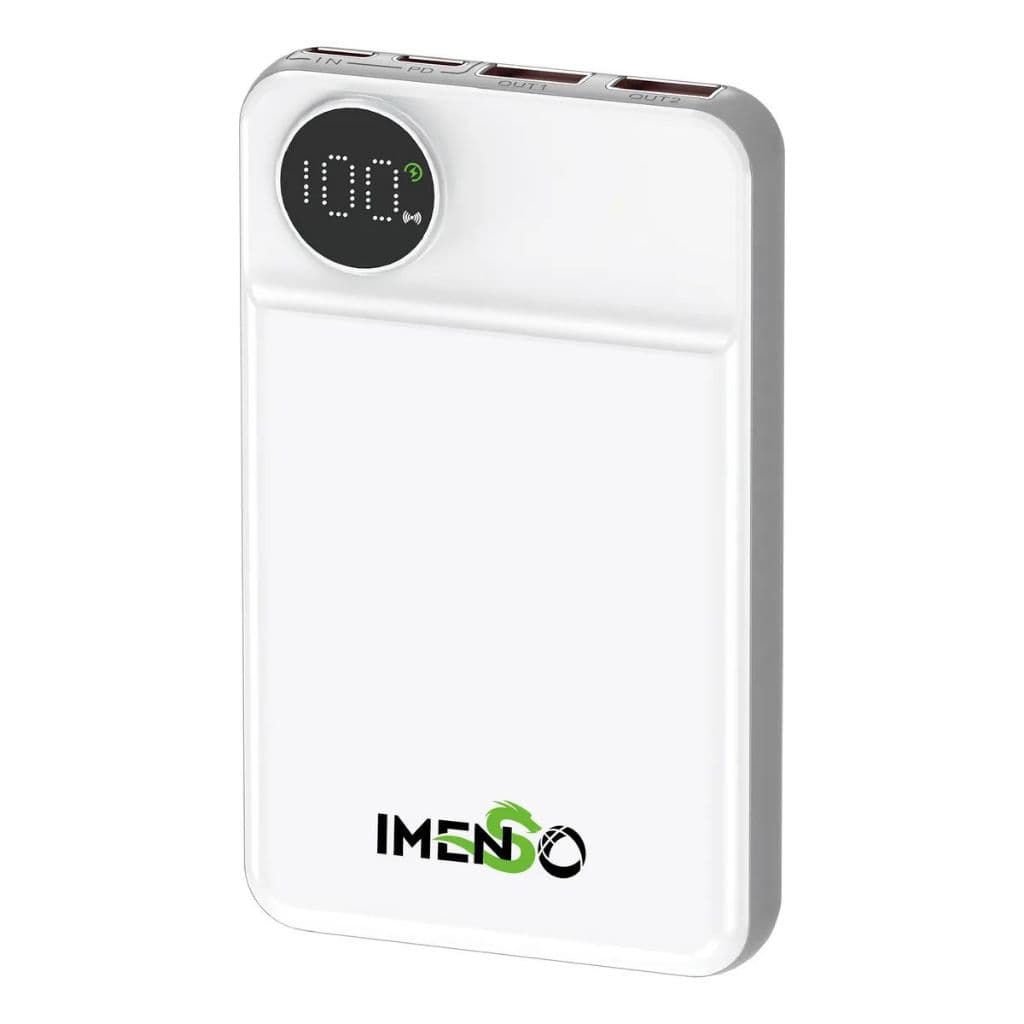 Carregador Portátil Power Bank IMENSO 10.000mAh Carregamento Rápido Bidirecional