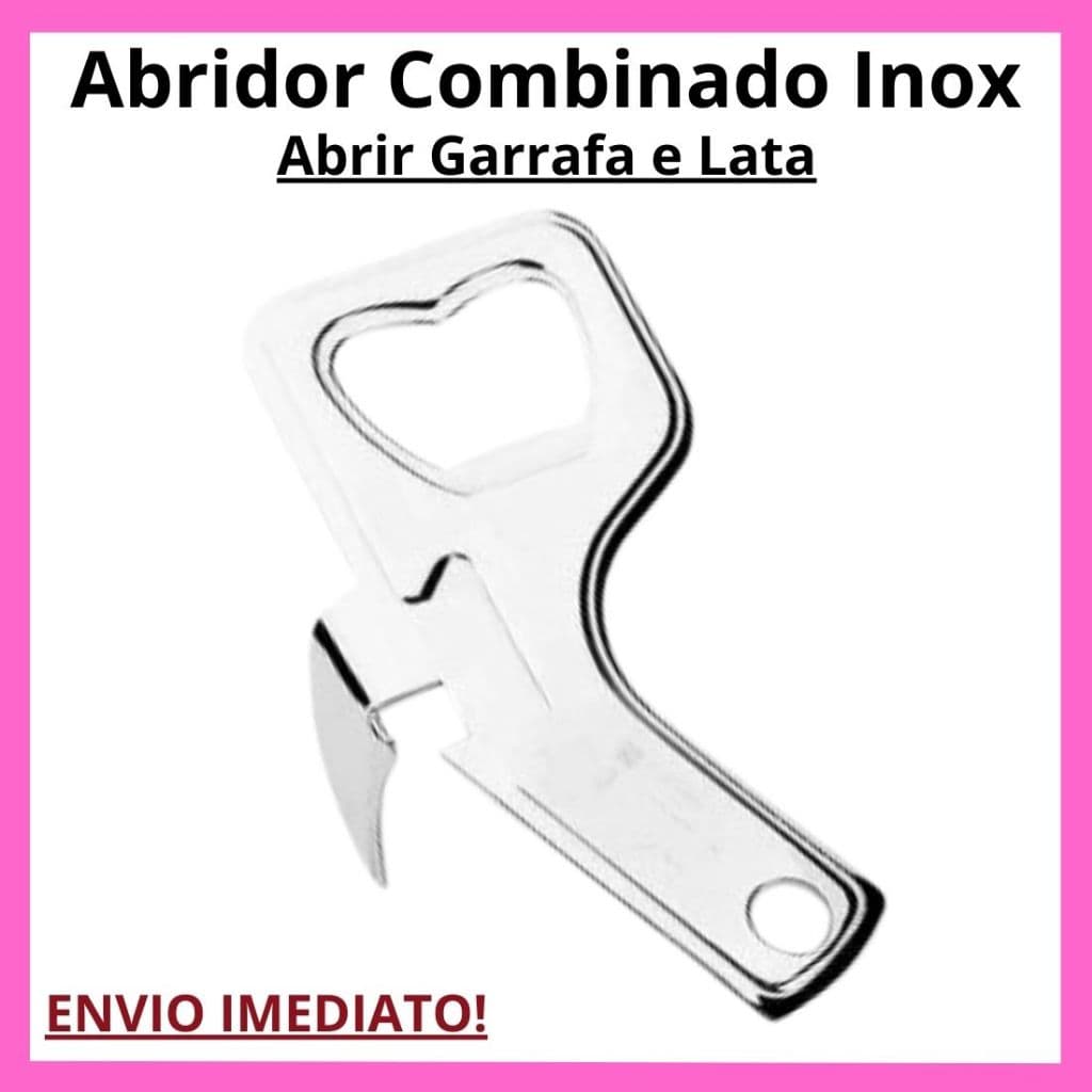 Abridor De Lata E Garrafas 9cm Aço Inox Viel Utensilio De Cozinha