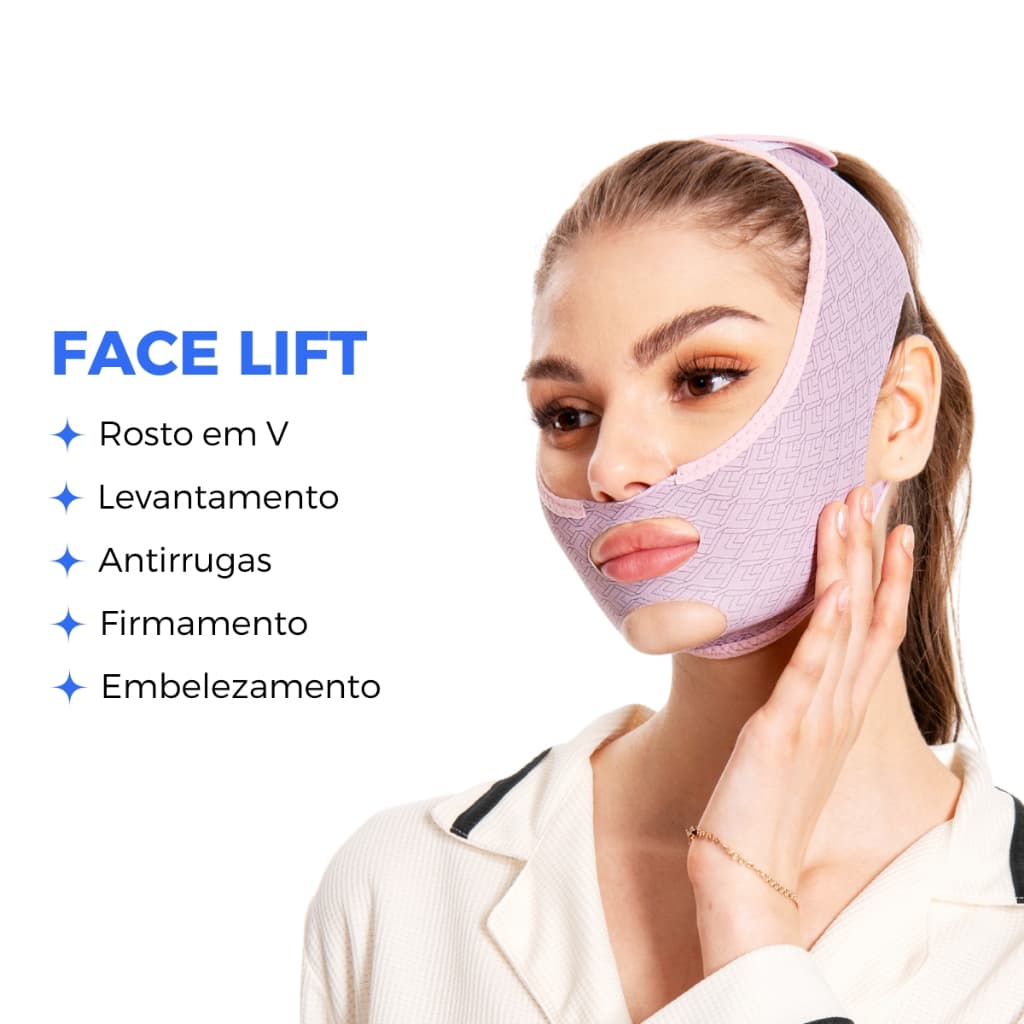 VFace Lifting Facial Efeito Rejuvenescedor Antirrugas e Firmamento Máscara de Beleza Contra Papada