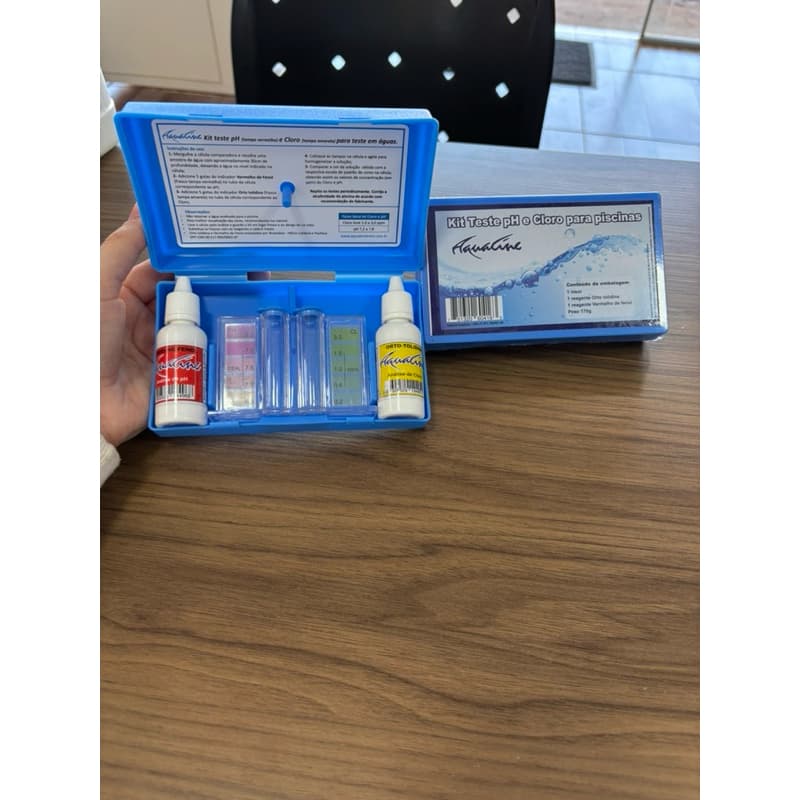 Kit teste pH e Cloro para piscinas