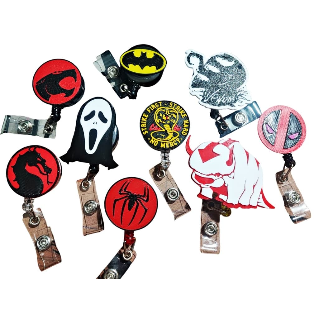 Porta Crachá Retrátil Personalizado Venom Mortal Kombat  Cobra Kai Deadpool Pânico