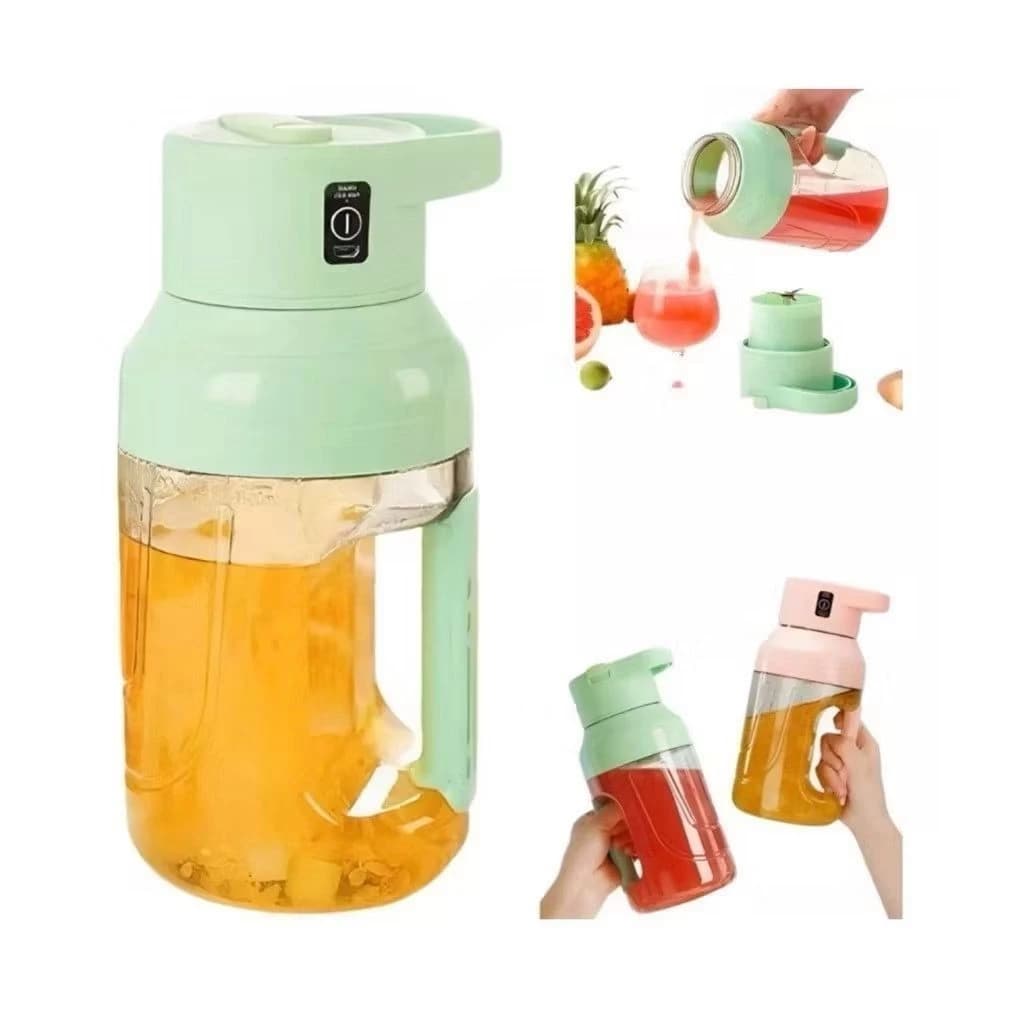Garrafa Juicer Mixer Com Alça Mini Liquidificador Portátil Recarregável 1500ml