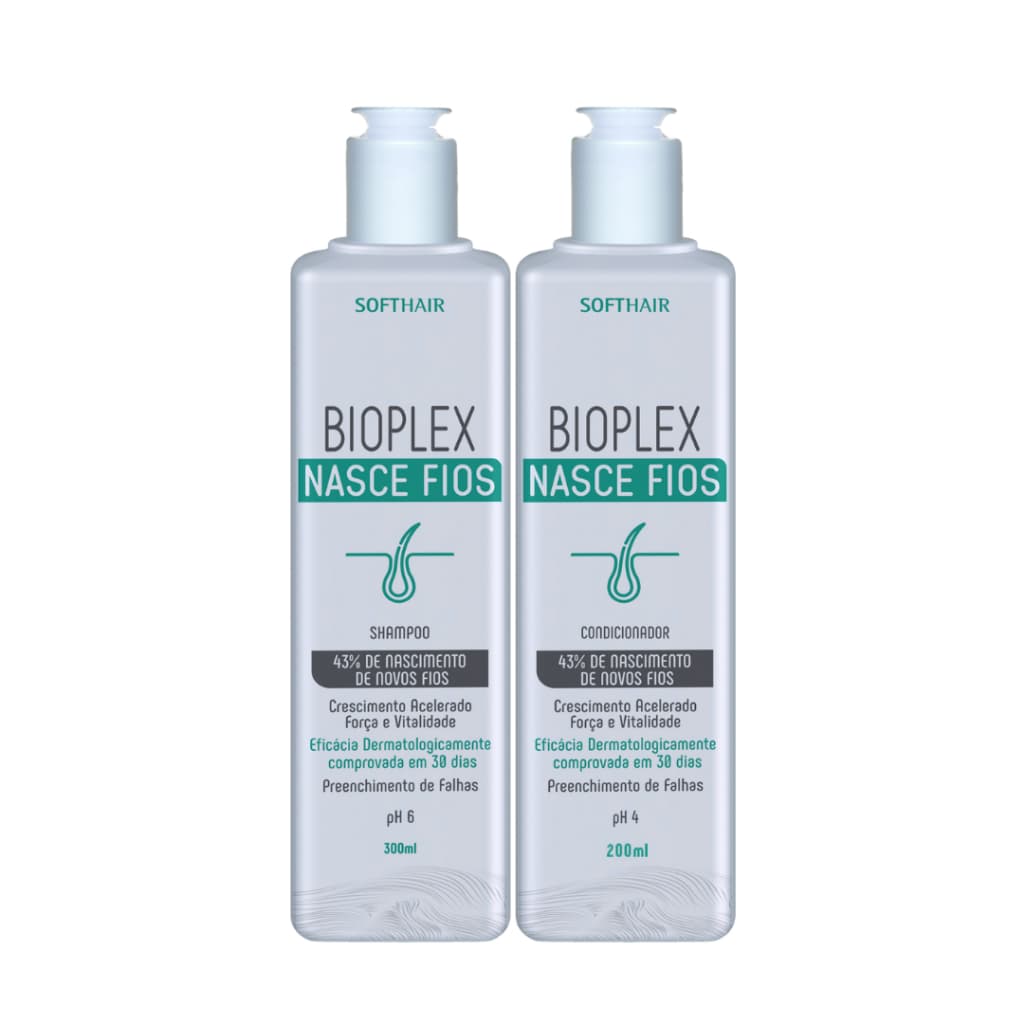 Kit Shampoo 300ml + Condicionador 200ml Nasce Fios Bioplex