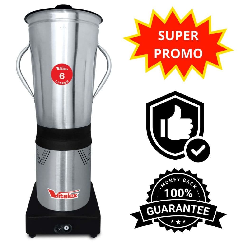 Liquidificador Industrial 6 Litros Vitalex Aço Inoxidável 127/220V Bivolt