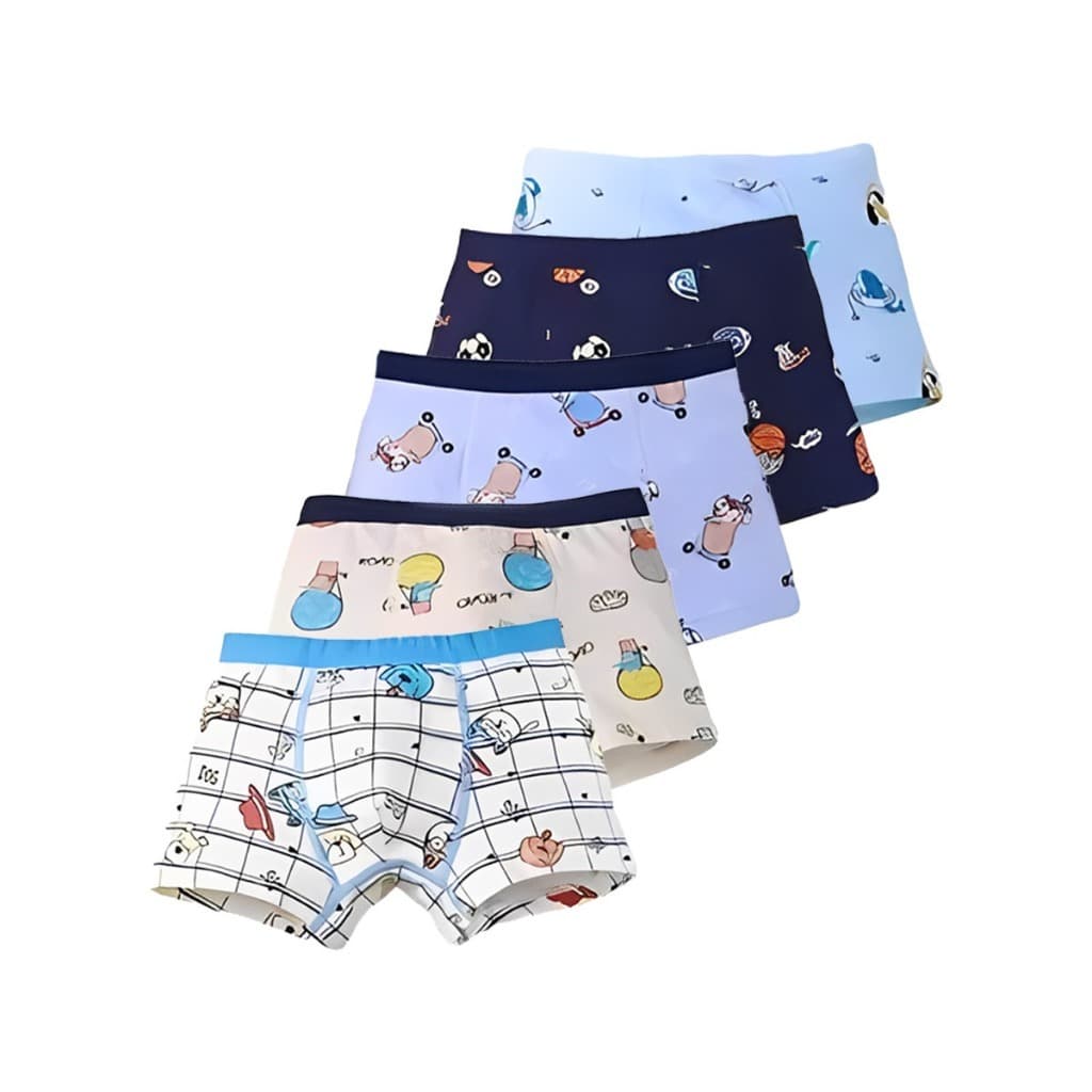 10 Cuecas Infantil Box Shortinho Menino 100% Algodão Cotton Confortável Cuecas Criança Boxer Estampas Sortidas