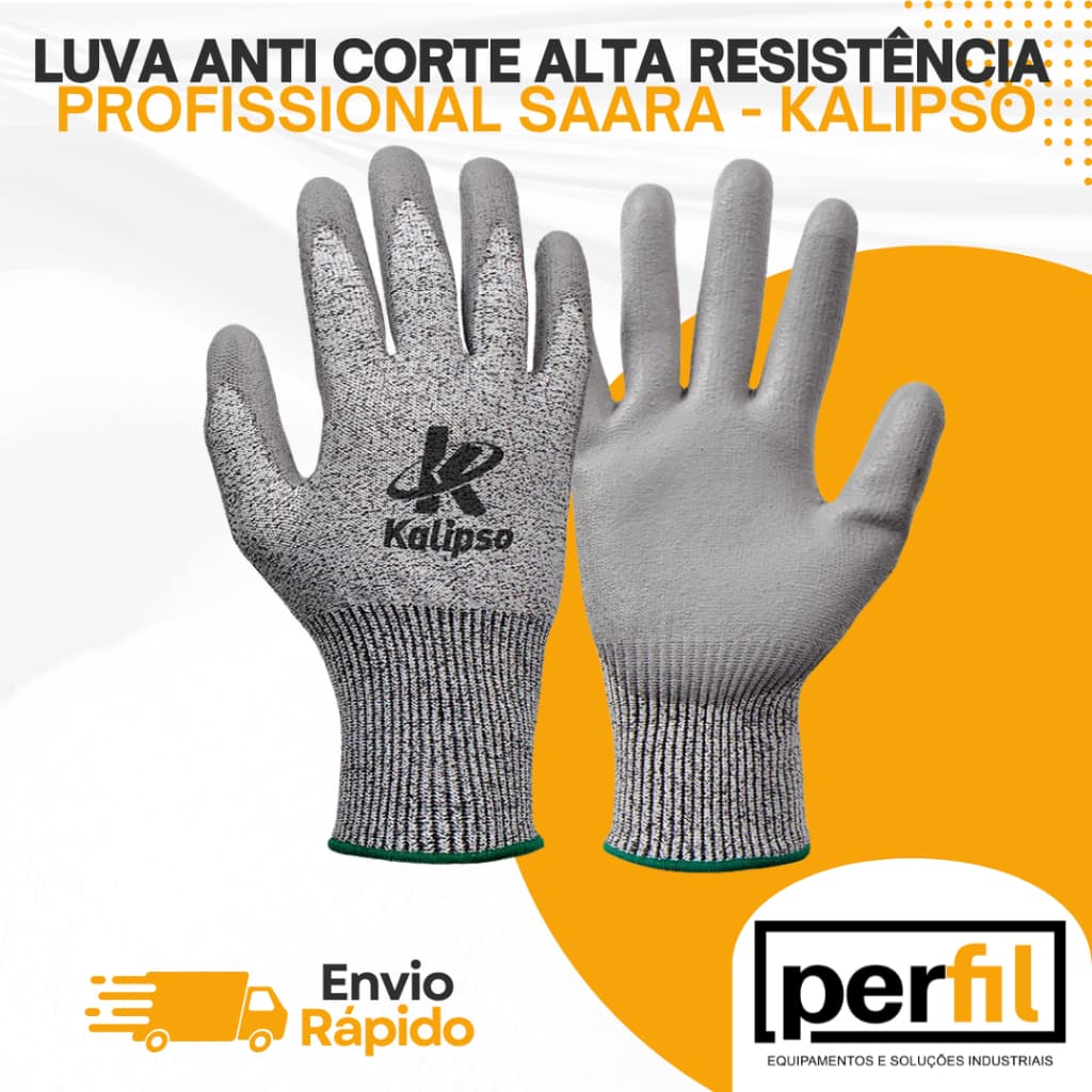 Luva Anti Corte Profissional Alta Resistencia Saara Kalipso