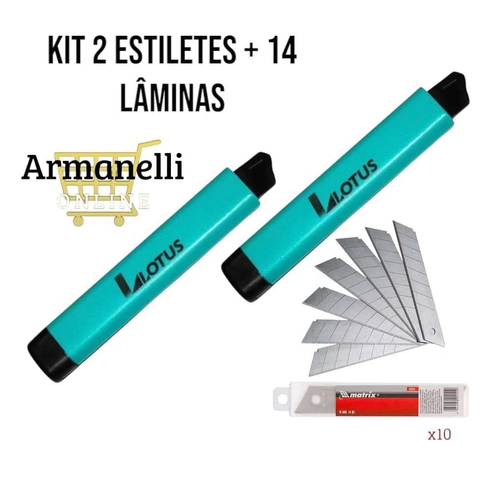 Estilete 18mm Profissional Aço Sk5 Lotus Reforçado com trava automático