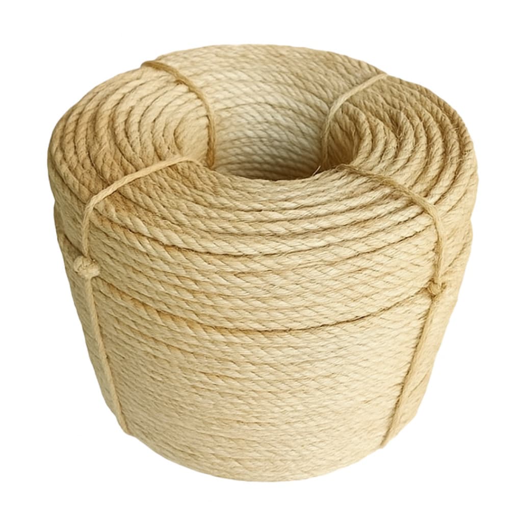 Corda Sisal 8mm 30 Metros Rasada Arranhador Gato Artesanatos