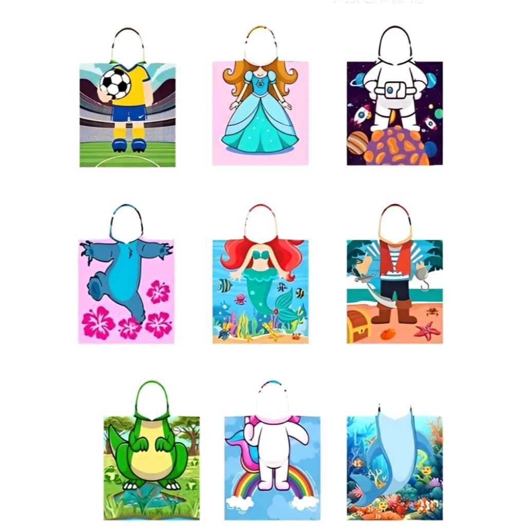 Roupão Infantil Pancho Desenhos Animados Divertido e Colorido Fantasia Promoção!