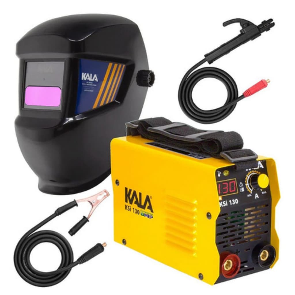 Inversora de Solda Digital KSI 130A + Máscara Kala 5 – Compacta e Potente para Trabalhos de Soldagem