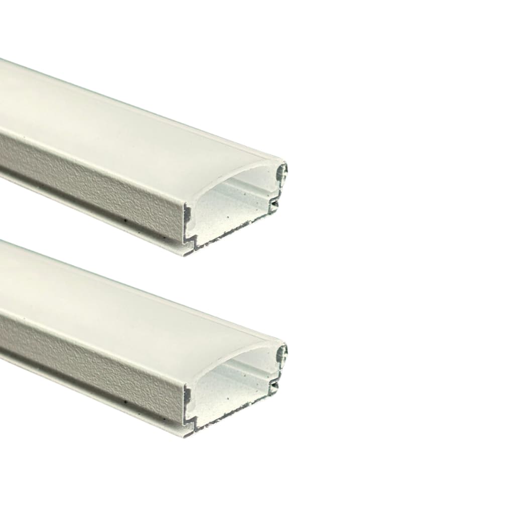 kit perfil slim sobrepor 17x07mm 10x 1 metro para fita de led