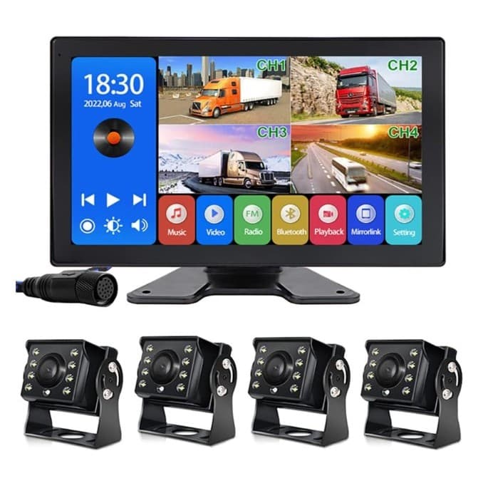 Sistema De Câmeras De Backup Para Carro Eversecu 4k MP5 H40 Carplay