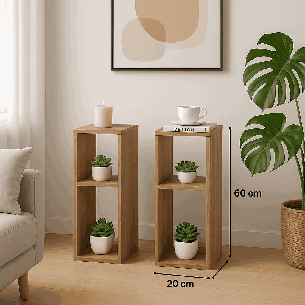 kit com 2  Mesas de Cabeceira