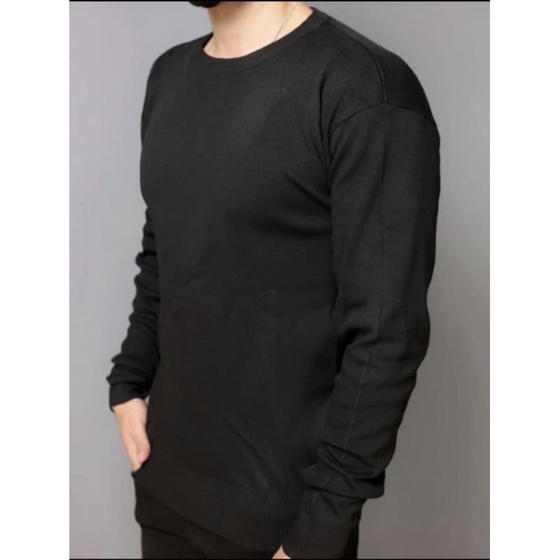Suéter Masculino Tricô Blusa De Frio Gola Redonda lisas e listradas moda