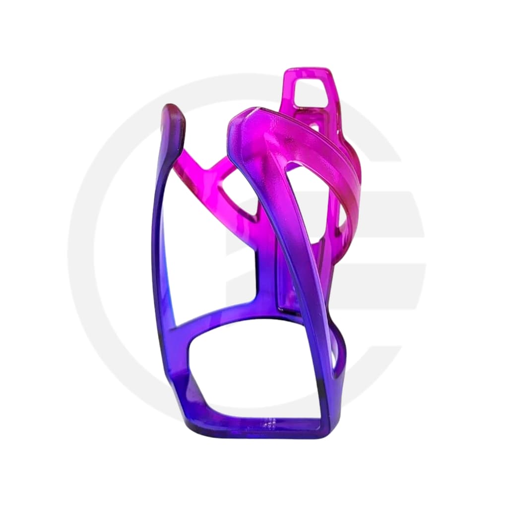 Suporte de Caramanhola Garrafa Bike Gradiente Elleven Bicolor Azul/Roxo PVC Parafuso Incluso