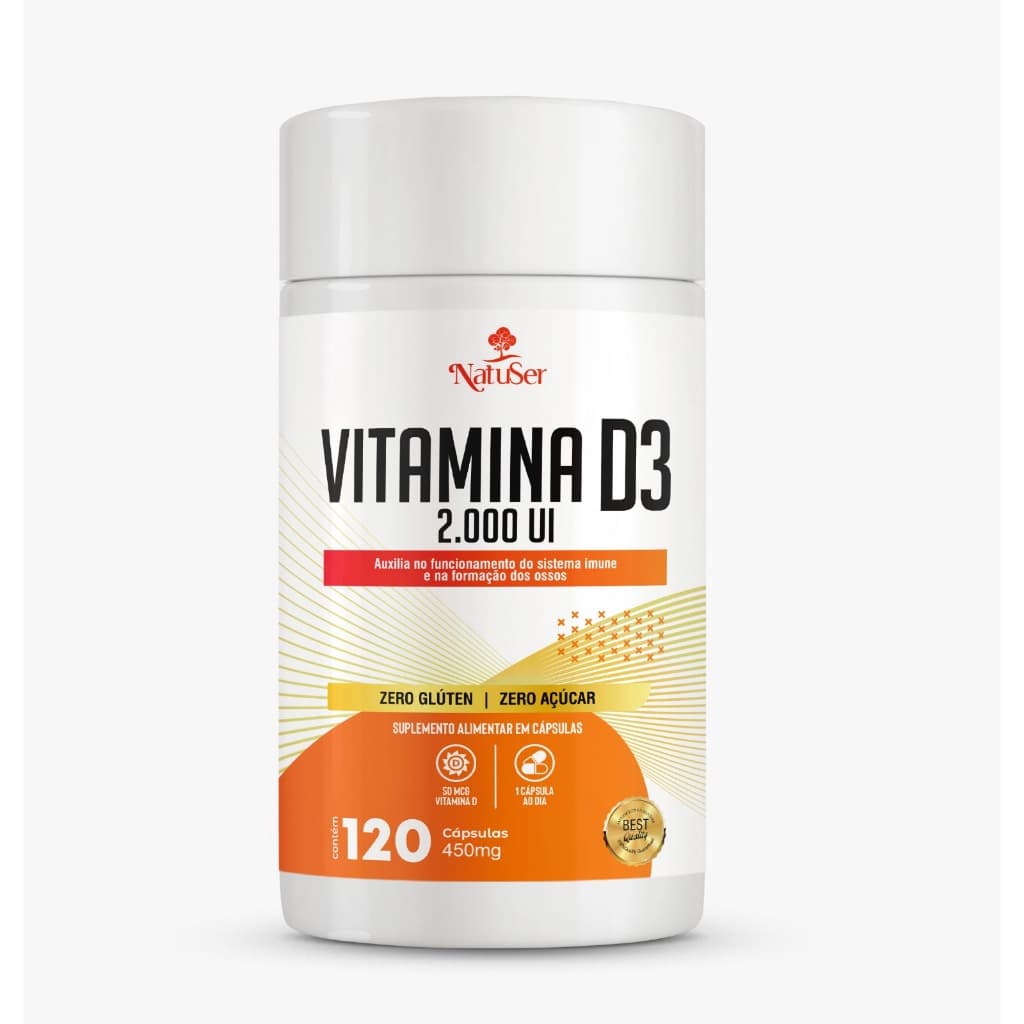 Vitamina D3 2000UI 120Caps Original500mg