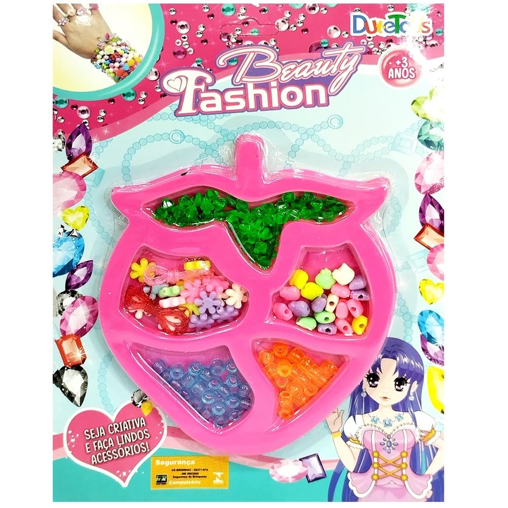BIJUTERIA INFANTIL MICANGAS BEAUTY FASHION MORANGO