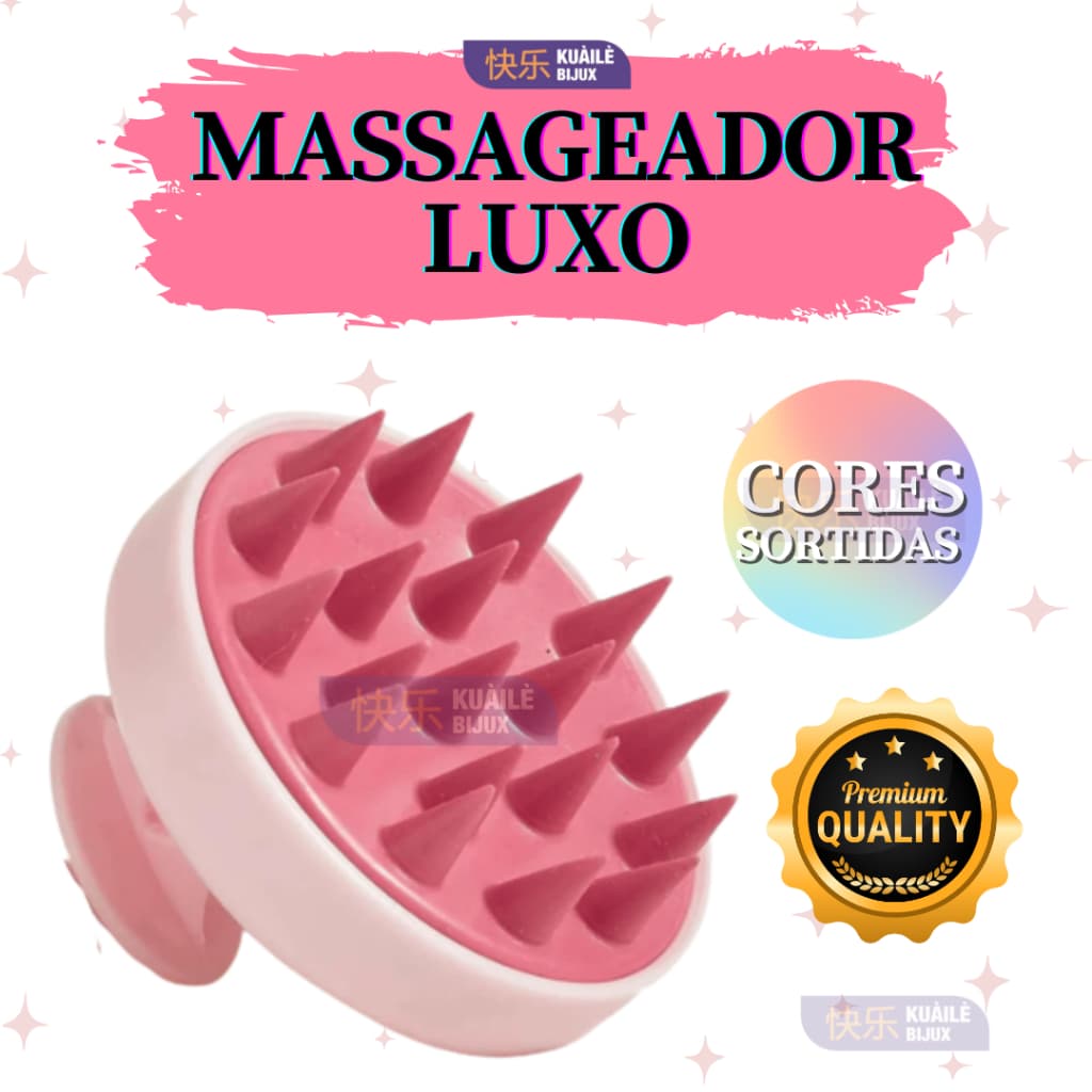 Massageador Luxo para Cabelos Cerdas Silicone