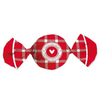 Papel Trufa 14,5x15,5cm - Feito com Amor Vermelho - 100 unidades - Cromus