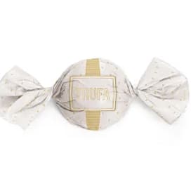 Papel Trufa 14,5x15,5cm - Petit Poa Branco Ouro - 100 unidades - Cromus