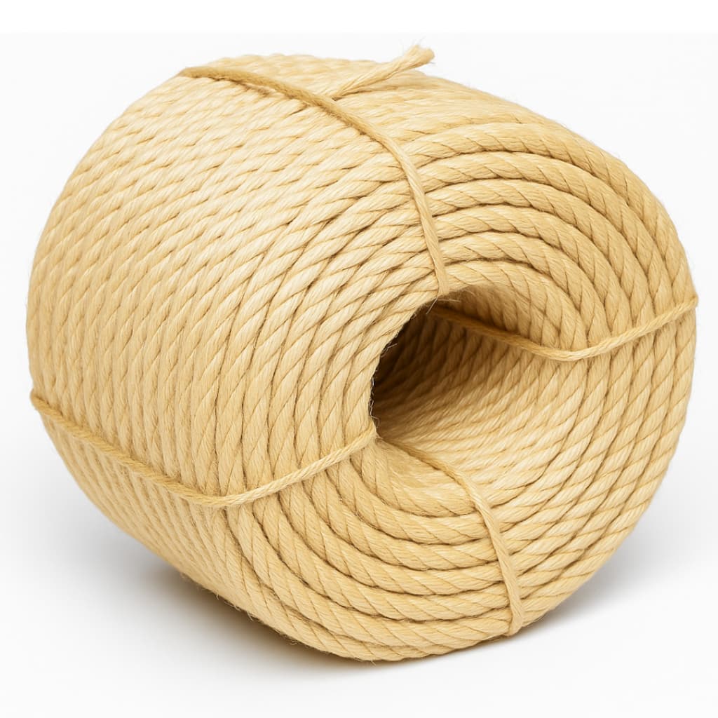 Corda Sisal 10mm 30 Metros Rasada Arranhador Gato Artesanato