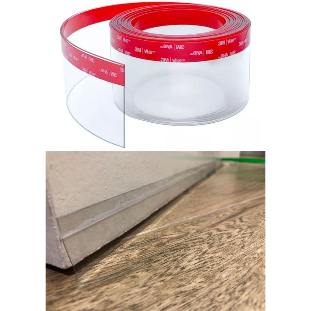 3 mts Fita Veda Fresta Porta Portão Grade Transparente 7 cm de altura contra Folhas Sapos Sujeiras da rua Chuva