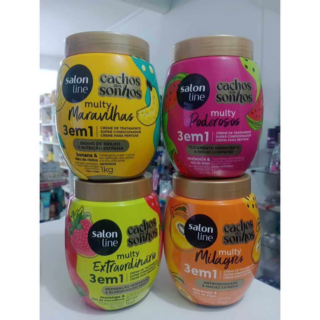 Creme de pentear cachos dos sonhos - 3 em 1 - Salon Line 1kg ( Unidade)
