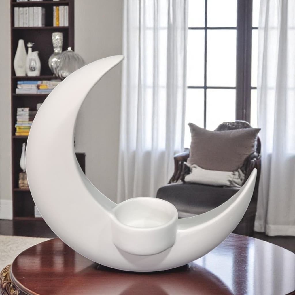 Vaso Decorativo de Luxo Cerâmica Lua Decorativo Decoração Elegância Suculentas e Estilo