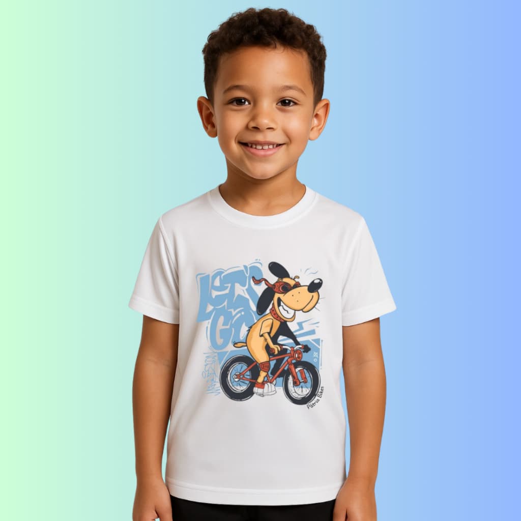 Camiseta Dry Fit Menino Dog Radical Com Proteção Uv P;atria Kids